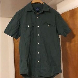 Green Button Down